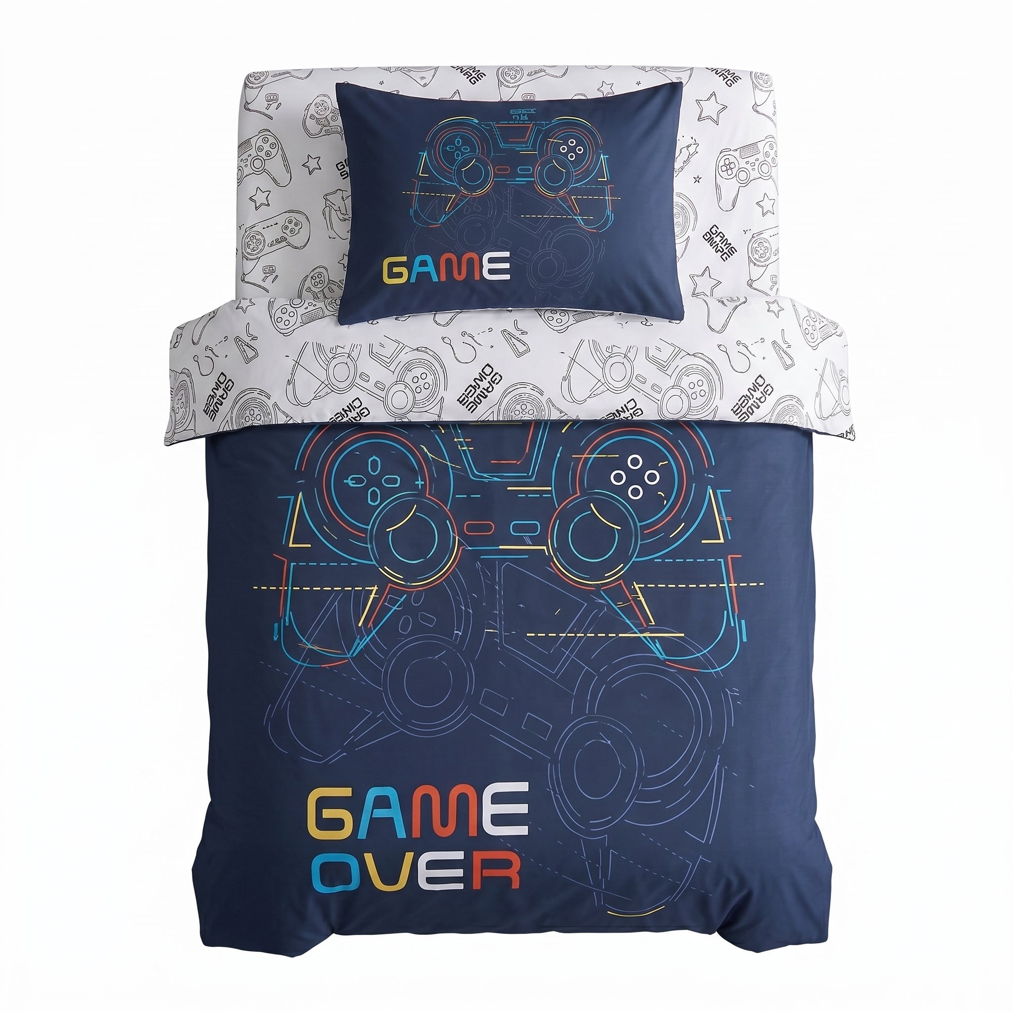 סט מצעים דיסני למיטת יחיד | GAME OVER