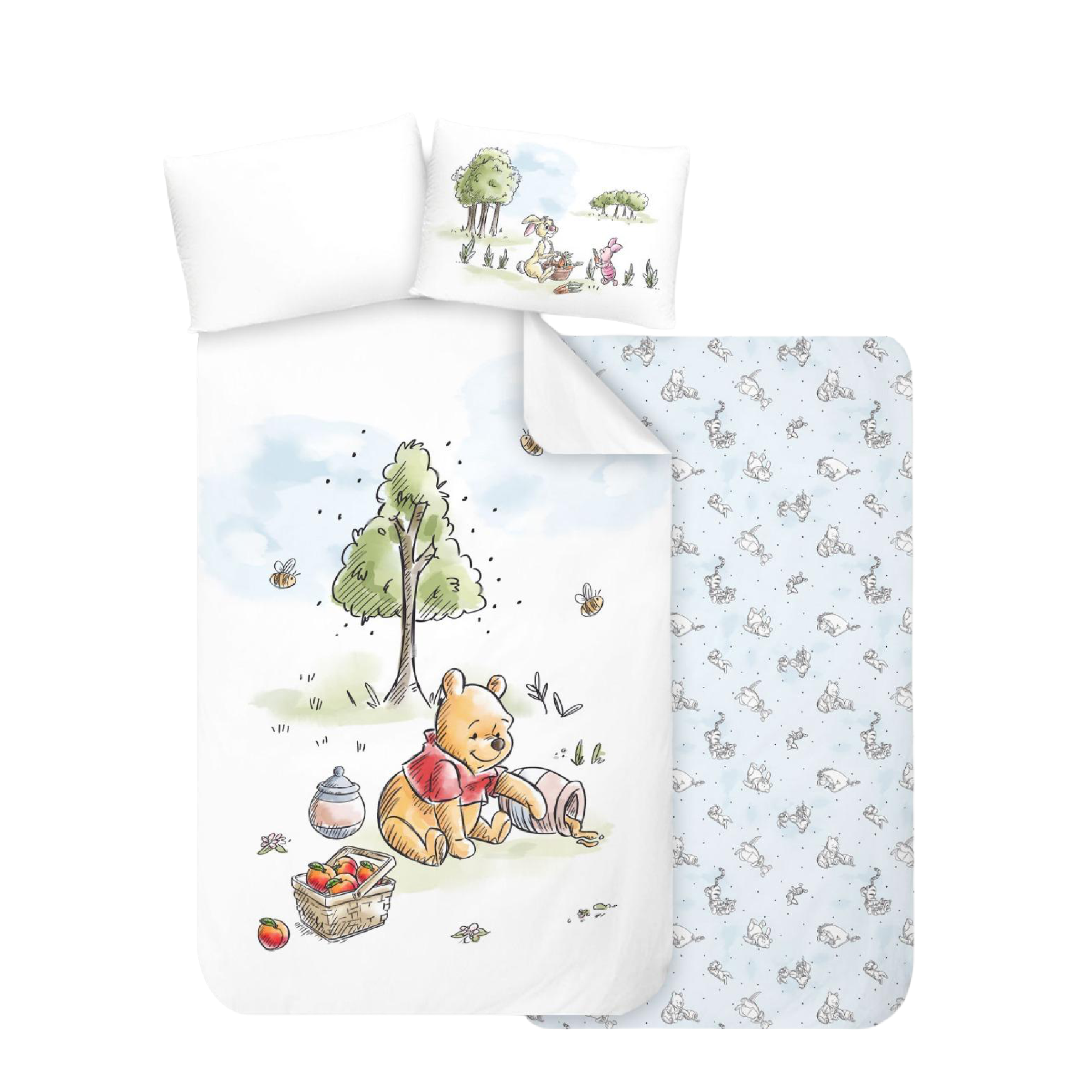 סט מצעים למיטת מעבר POOH