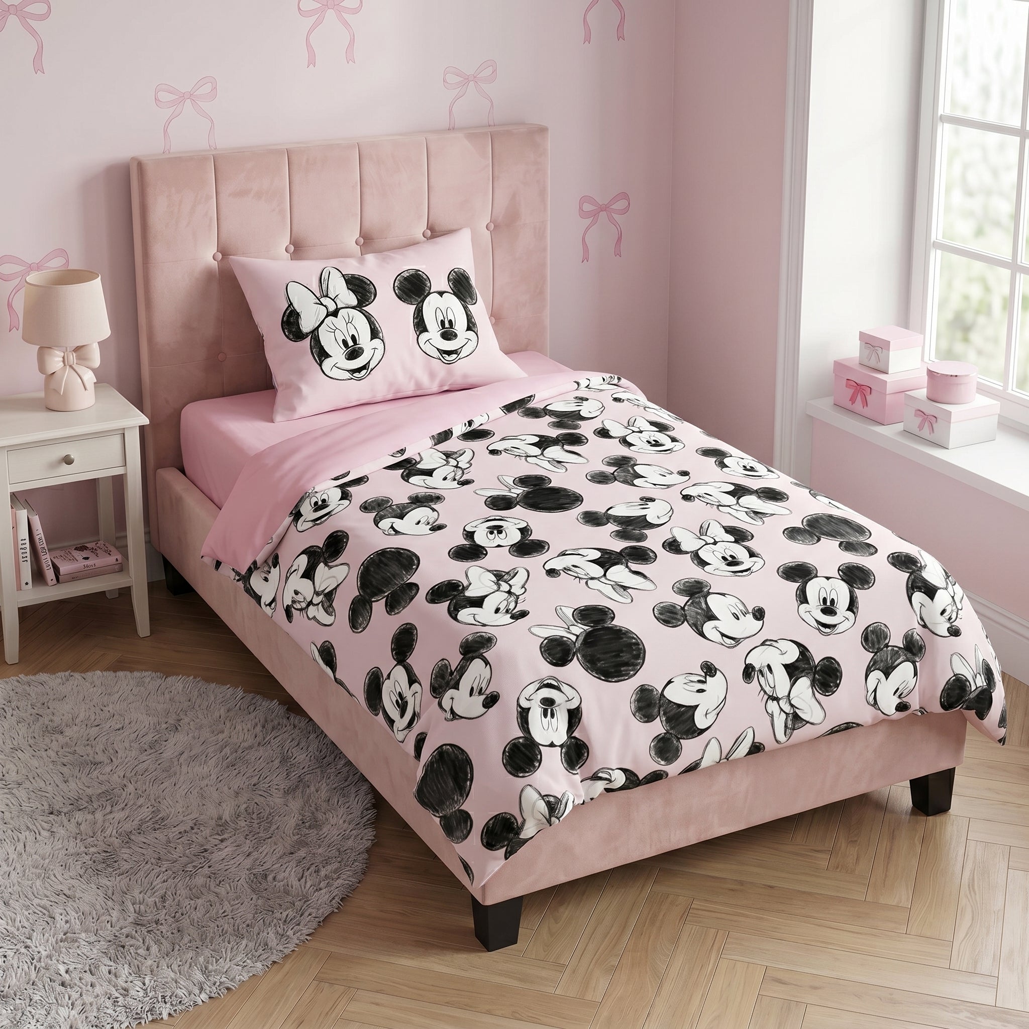 סט מצעים דיסני למיטת יחיד Minnie all around