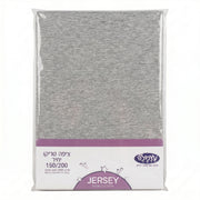 ציפה ג'רסי למיטת יחיד אפור כהה
